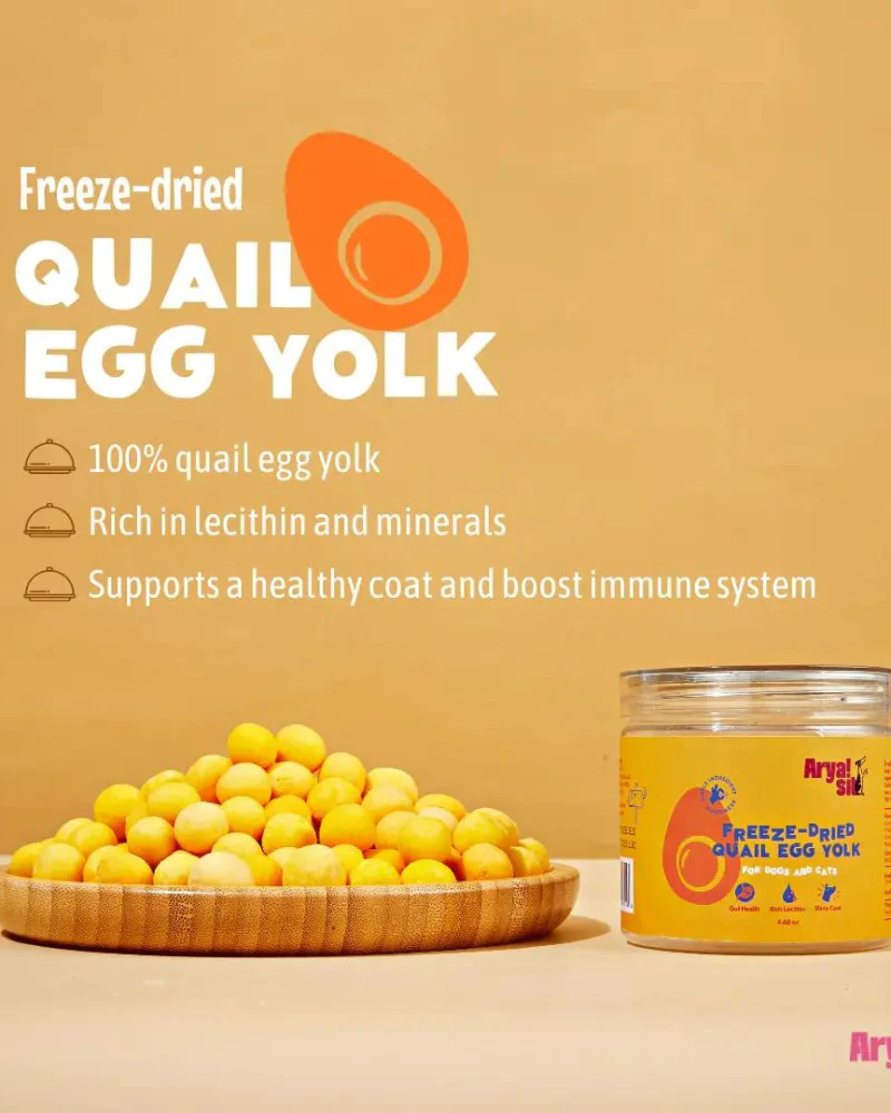 Freeze-Dried Quail Egg Yolk Treat for Dogs & Cats - Image 4