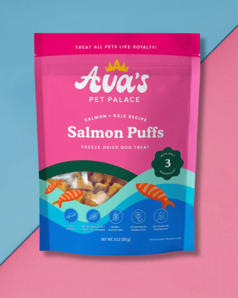 Freeze-Dried Salmon Puffs Dog Treats - Image 2