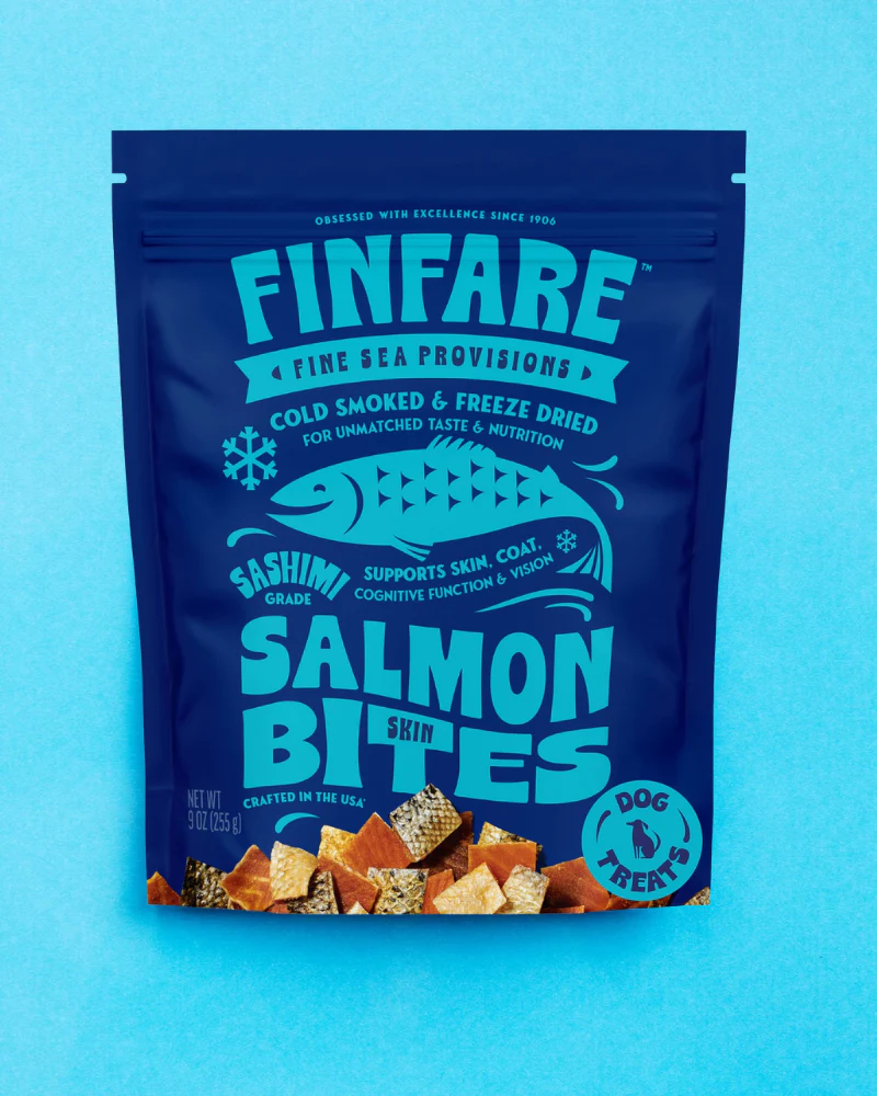 Freeze-Dried Salmon Skin Bites for Dogs