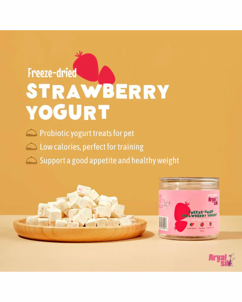 Freeze-Dried Strawberry Yogurt Treats For Dogs & Cats - Image 3