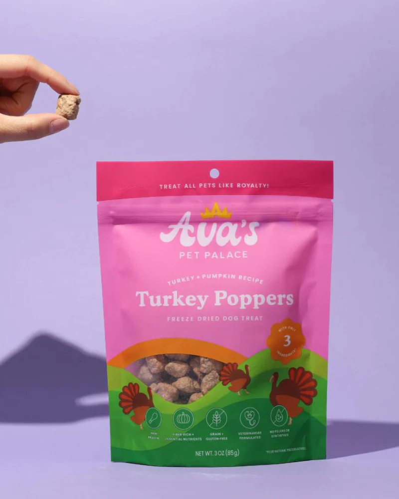 Freeze-Dried Turkey Poppers Dog Treats - Image 2