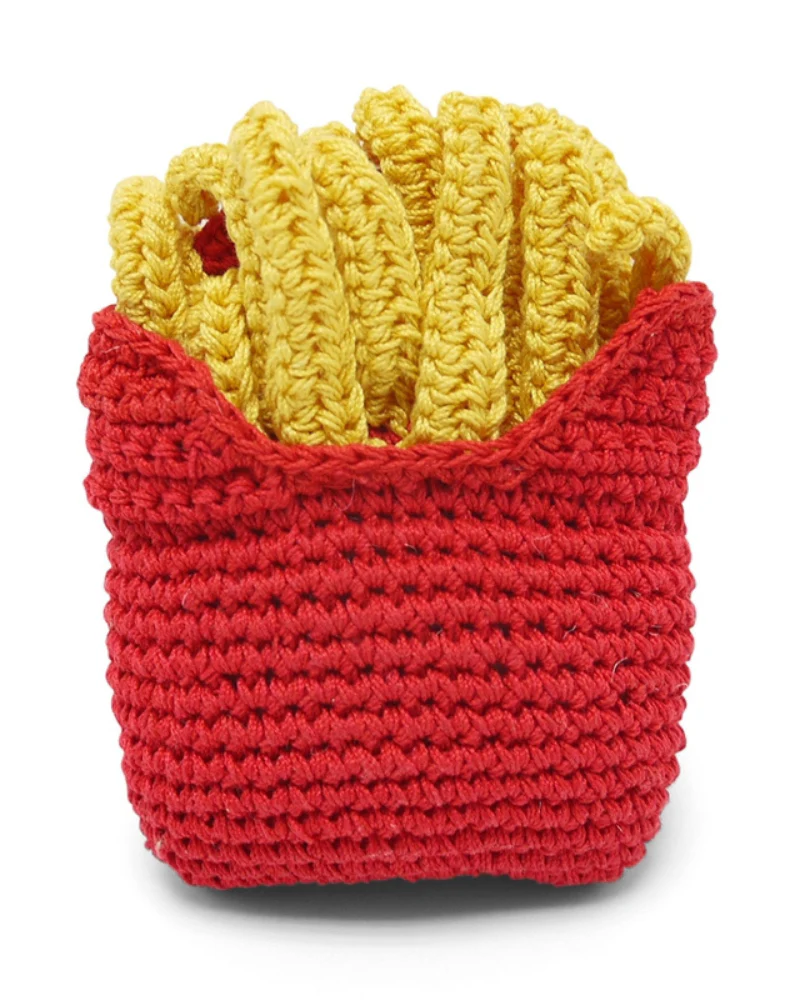 French Fries Squeaky Knit Dog Toy - Image 3