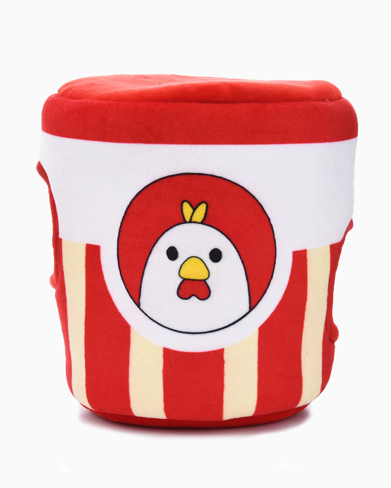 Bucket O'Chicken Interactive Plush Squeaky Dog Toy - Image 4