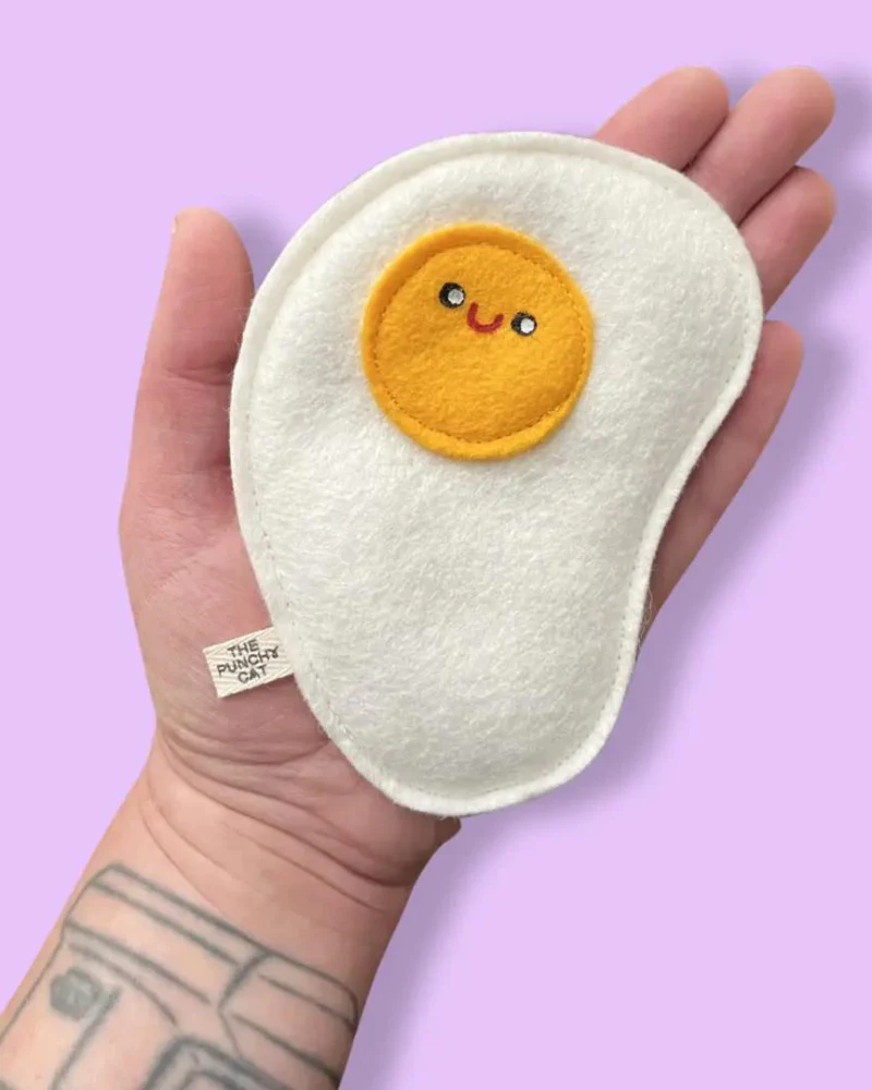 Fried Egg Catnip Toy - Image 2
