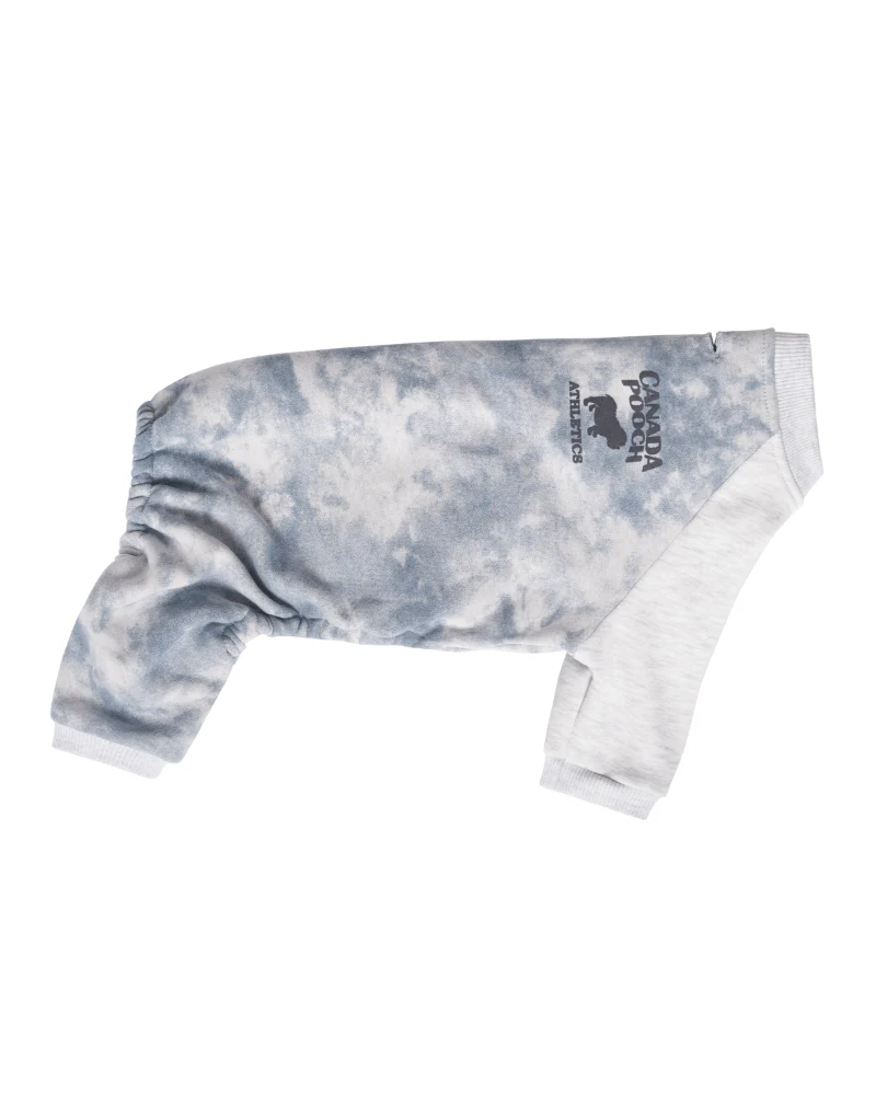 Frosty Fleece Dog Sweatsuit in Grey Tie-Dye (CLEARNACE) - Image 4