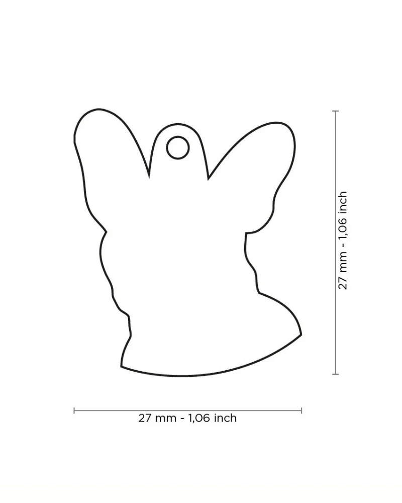 Funky Frenchie Custom Pet ID Tag - Image 2