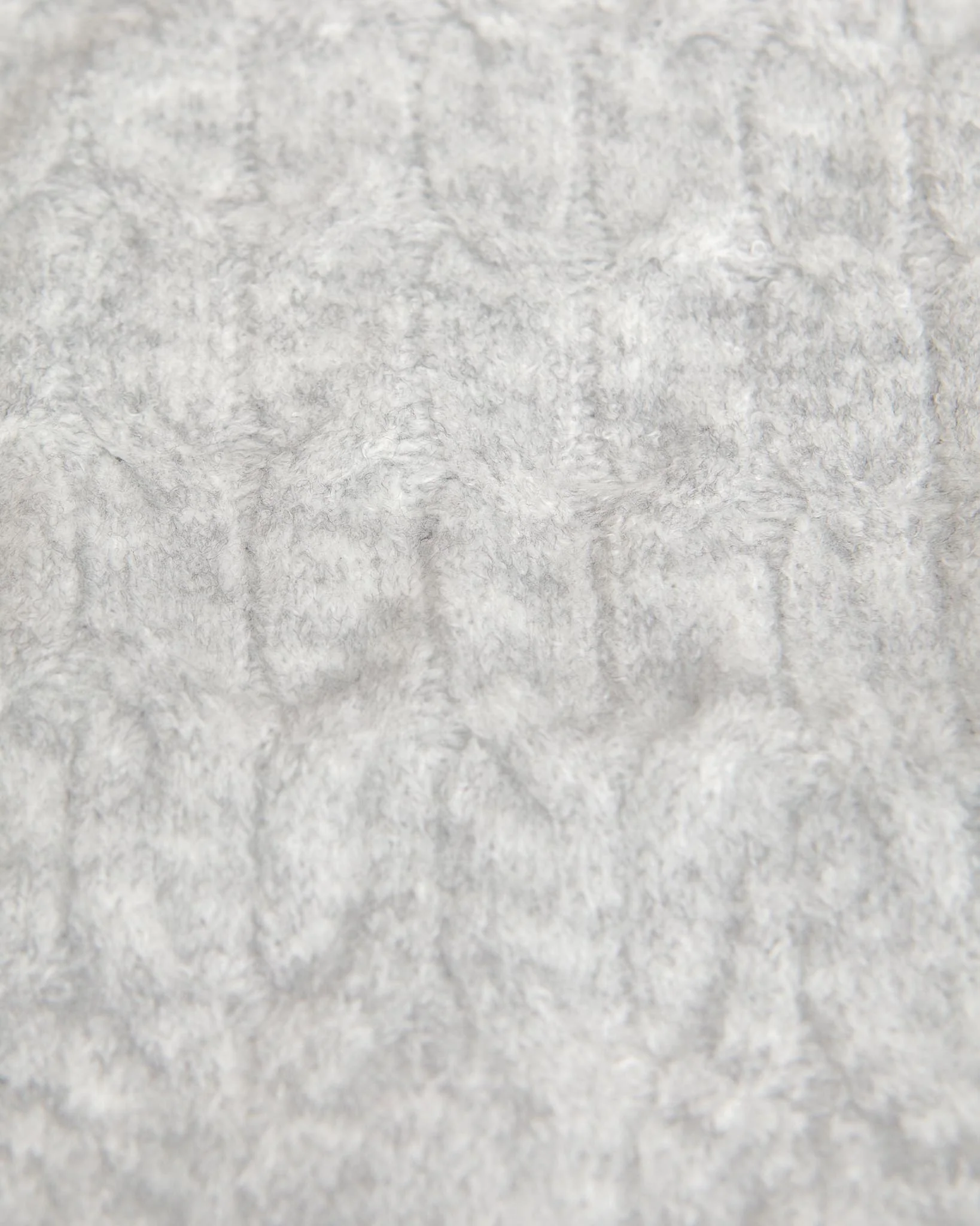 Fuzzy Knit Dog Crewneck Sweater in Heather Grey (FINAL SALE) - Image 3