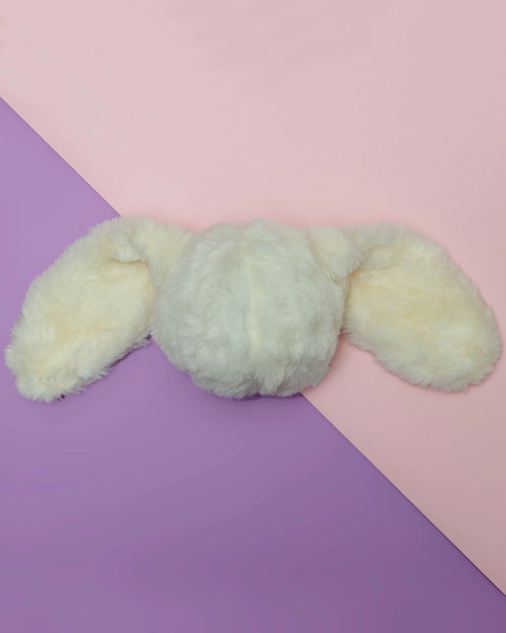 Fuzzy Wuzzie Squeaky Bunny Dog Toy in Ivory