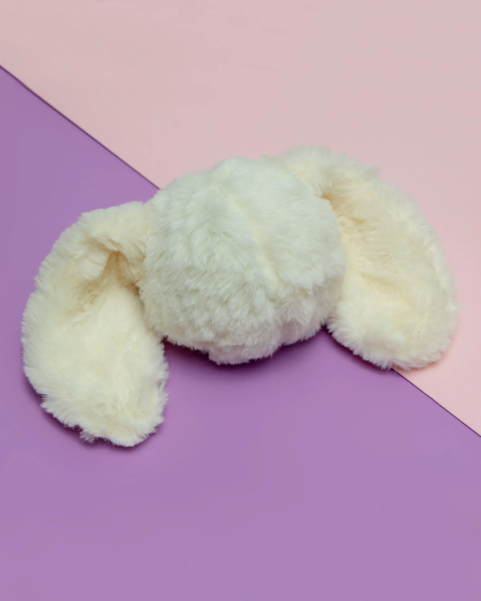 Fuzzy Wuzzie Squeaky Bunny Dog Toy in Ivory - Image 2