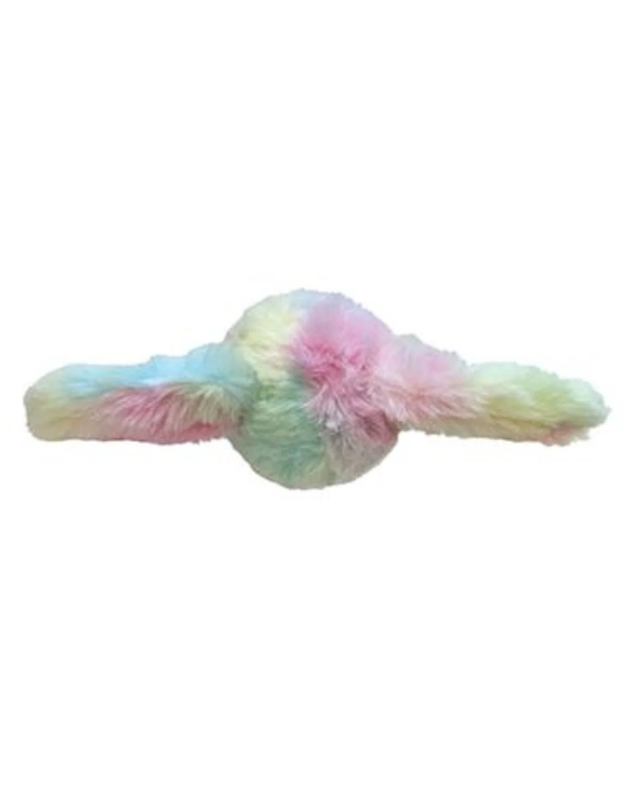 Fuzzy Wuzzie Squeaky Bunny Dog Toy in Rainbow (Small) - Image 4