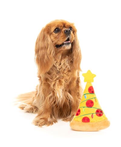 Pizzamas Tree Squeaky Plush Dog Toy - Image 2
