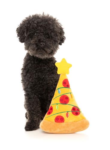 Pizzamas Tree Squeaky Plush Dog Toy - Image 3
