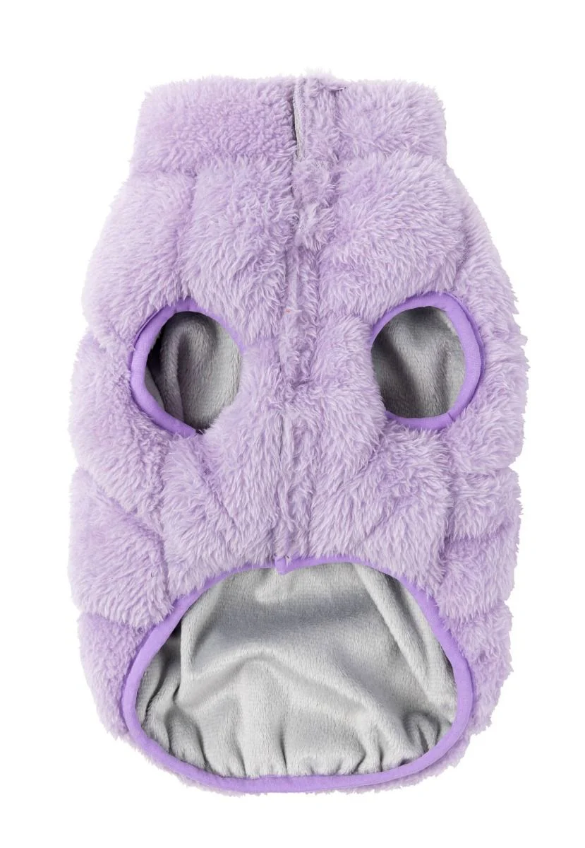 The Vaucluse Fuzzy Puffer Vest in Lilac - Image 6