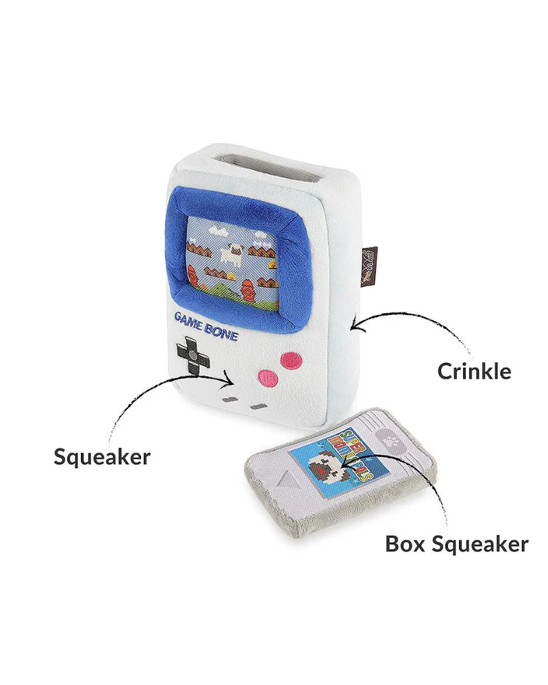 Game Bone Squeaky Plush Dog Toy - Image 6
