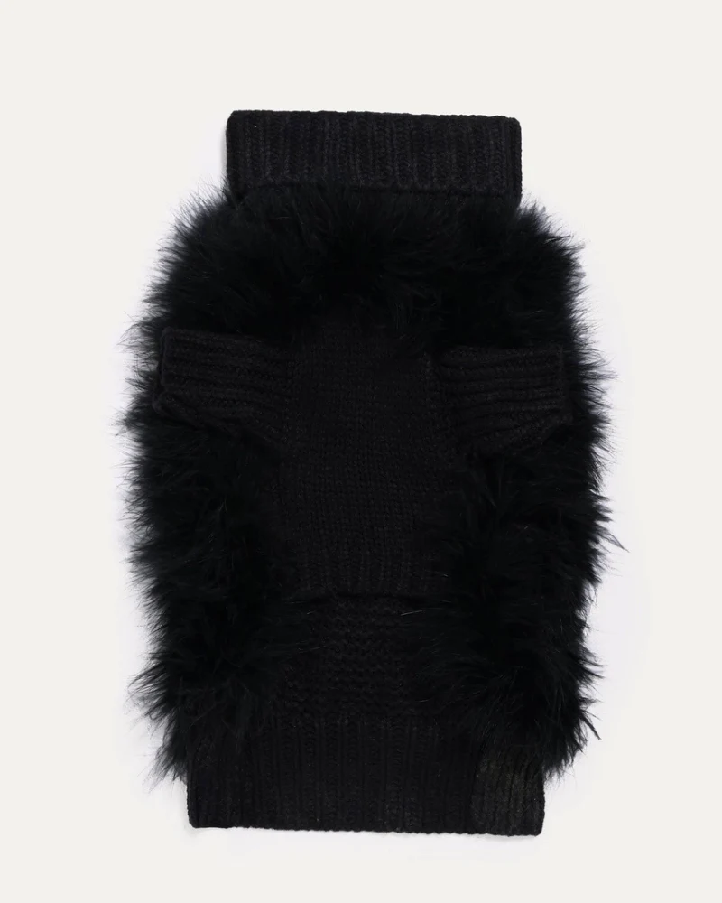 Gemstone + Feather Glitz Jumper in Black - Image 5