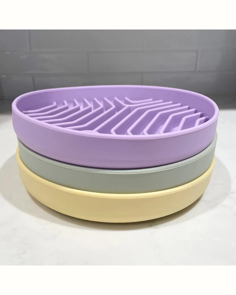 Geometric Silicone + Suction Slow Feeder - Image 8