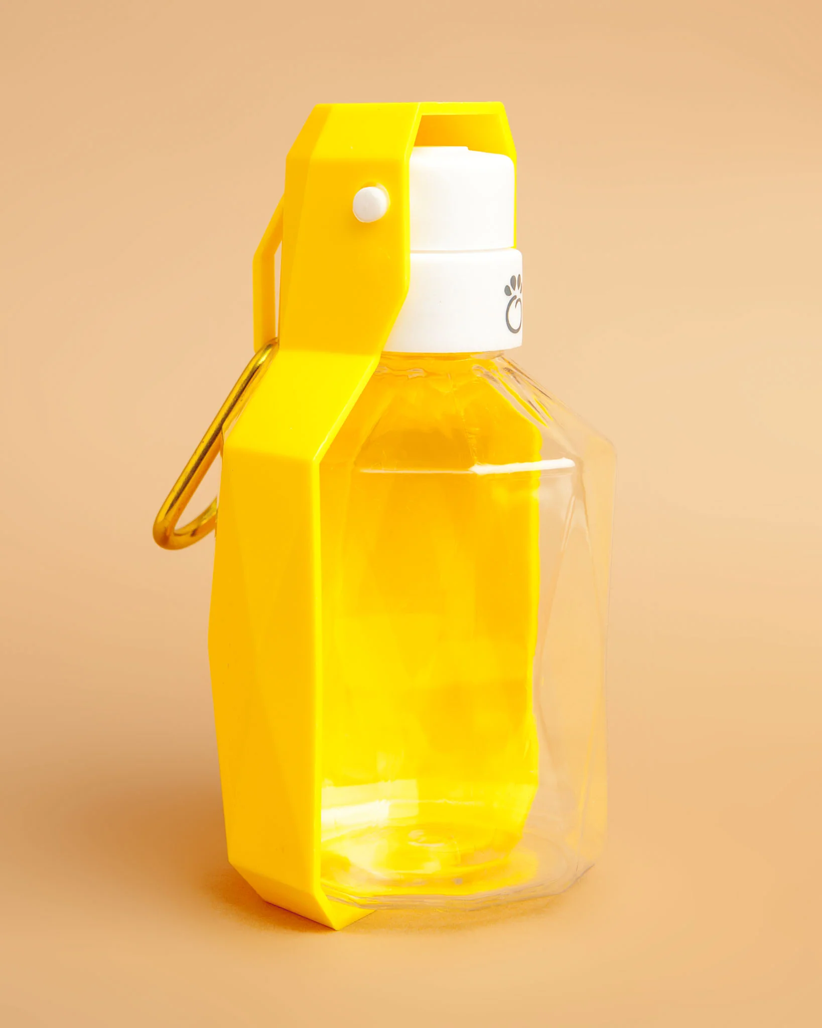 Dog Travel Water Bottle with Foldout Bowl in Yellow (FINAL SALE)