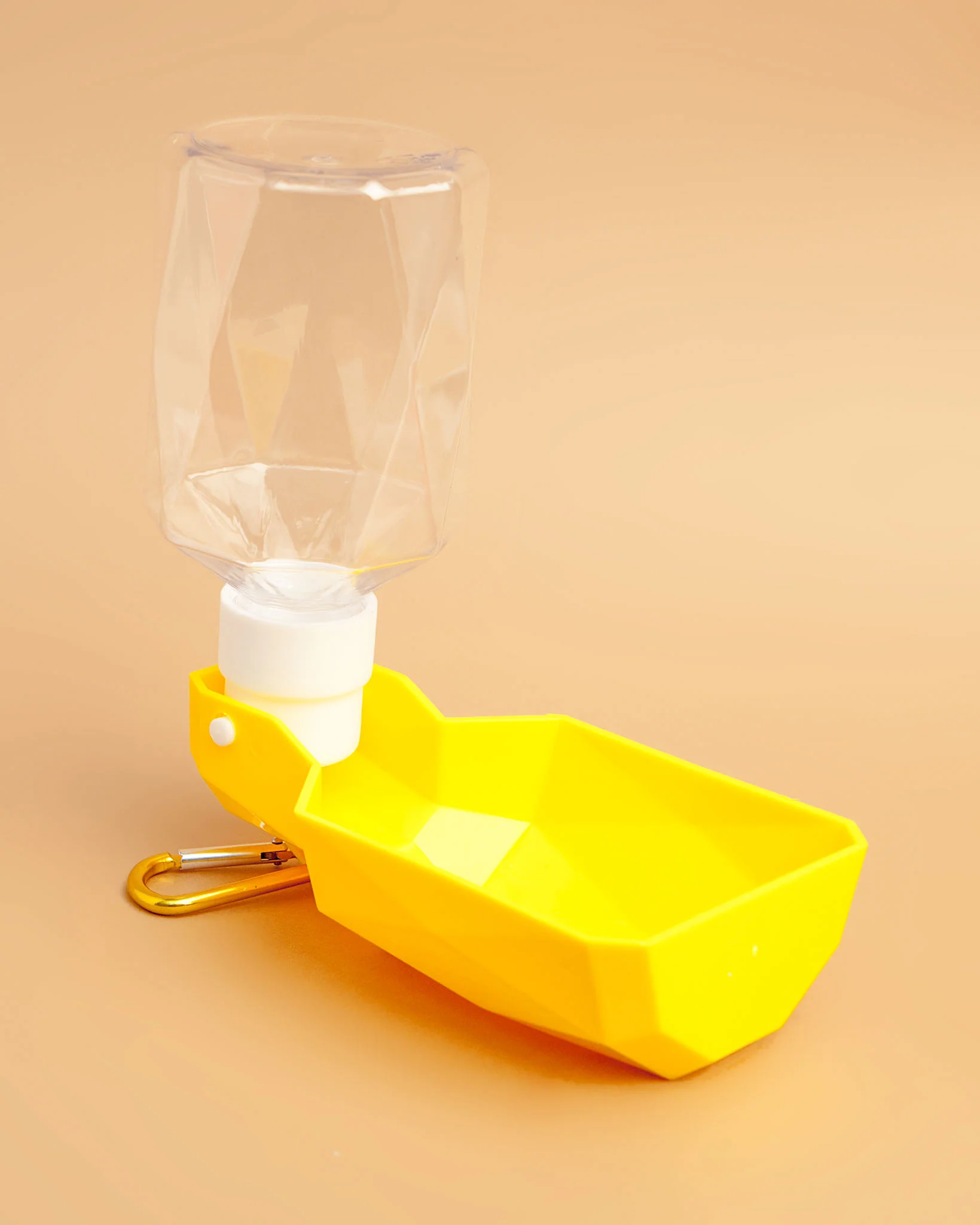 Dog Travel Water Bottle with Foldout Bowl in Yellow (FINAL SALE) - Image 2