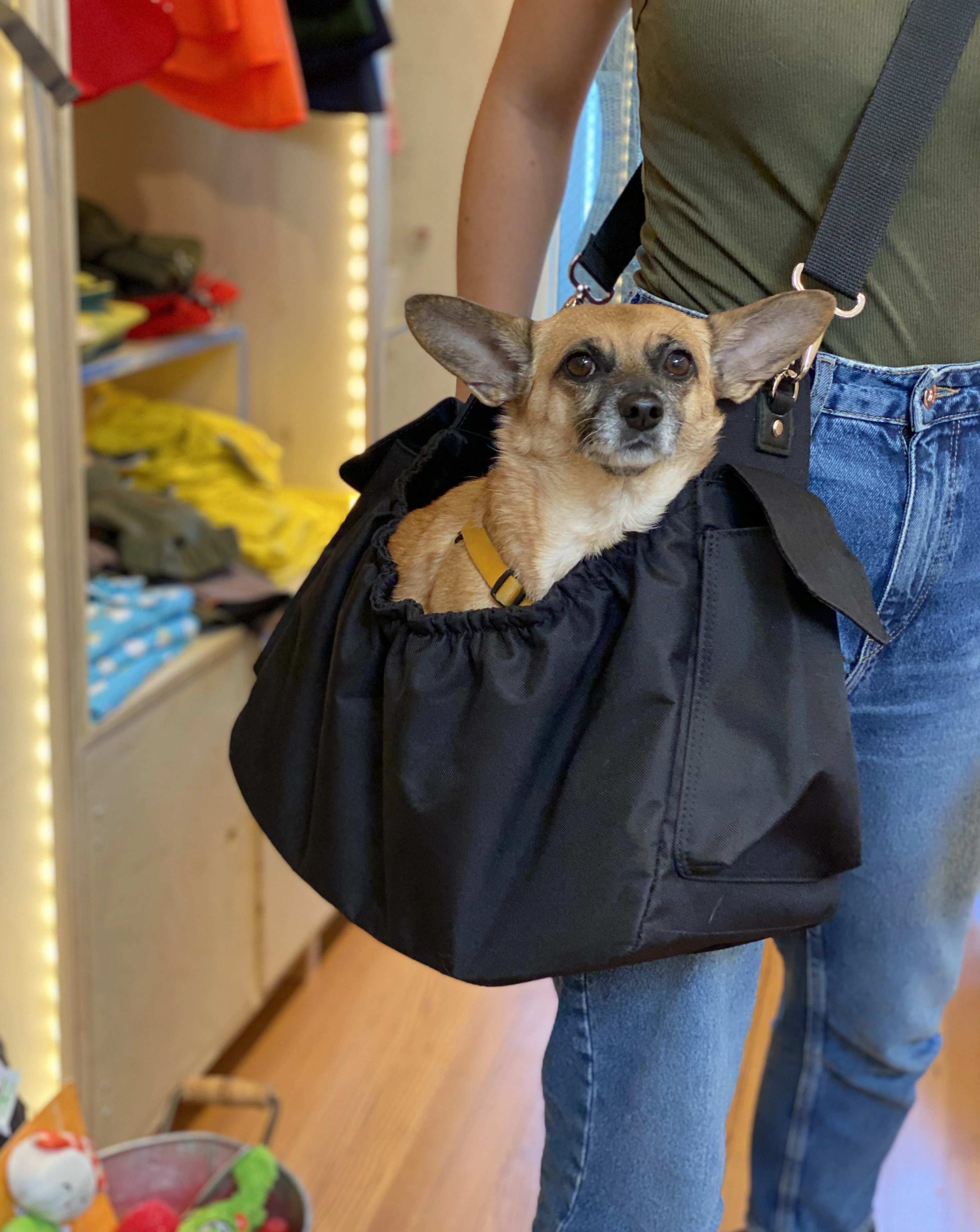 Gigi Sling Pet Carrier in All Black (Made in the USA) - Image 6