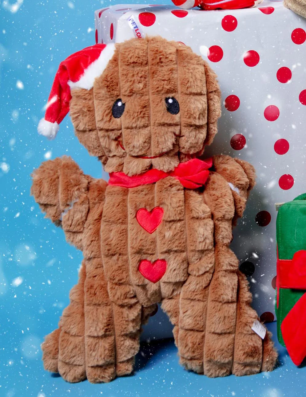Gingerbread Man Squeaky Plush Dog Toy (17")