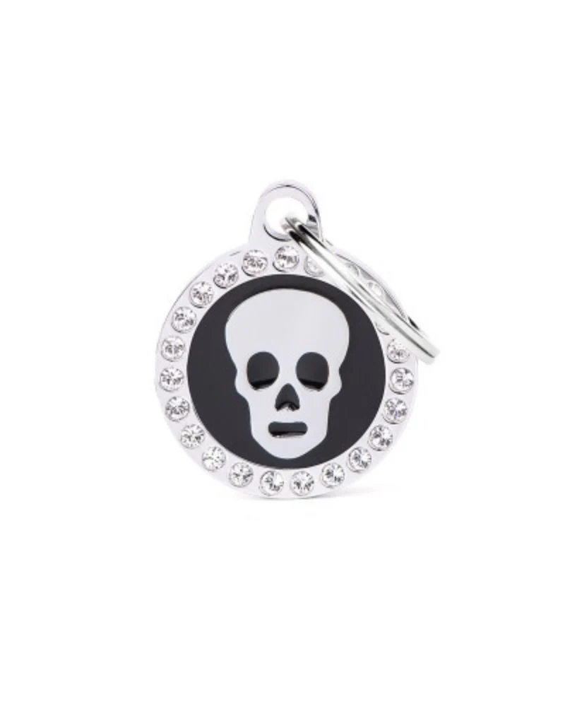 Glam Skull Custom Pet ID Tag