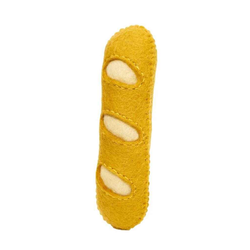 GLOBAL GOODS | Felt Cheese and Baguette Toy - Image 2