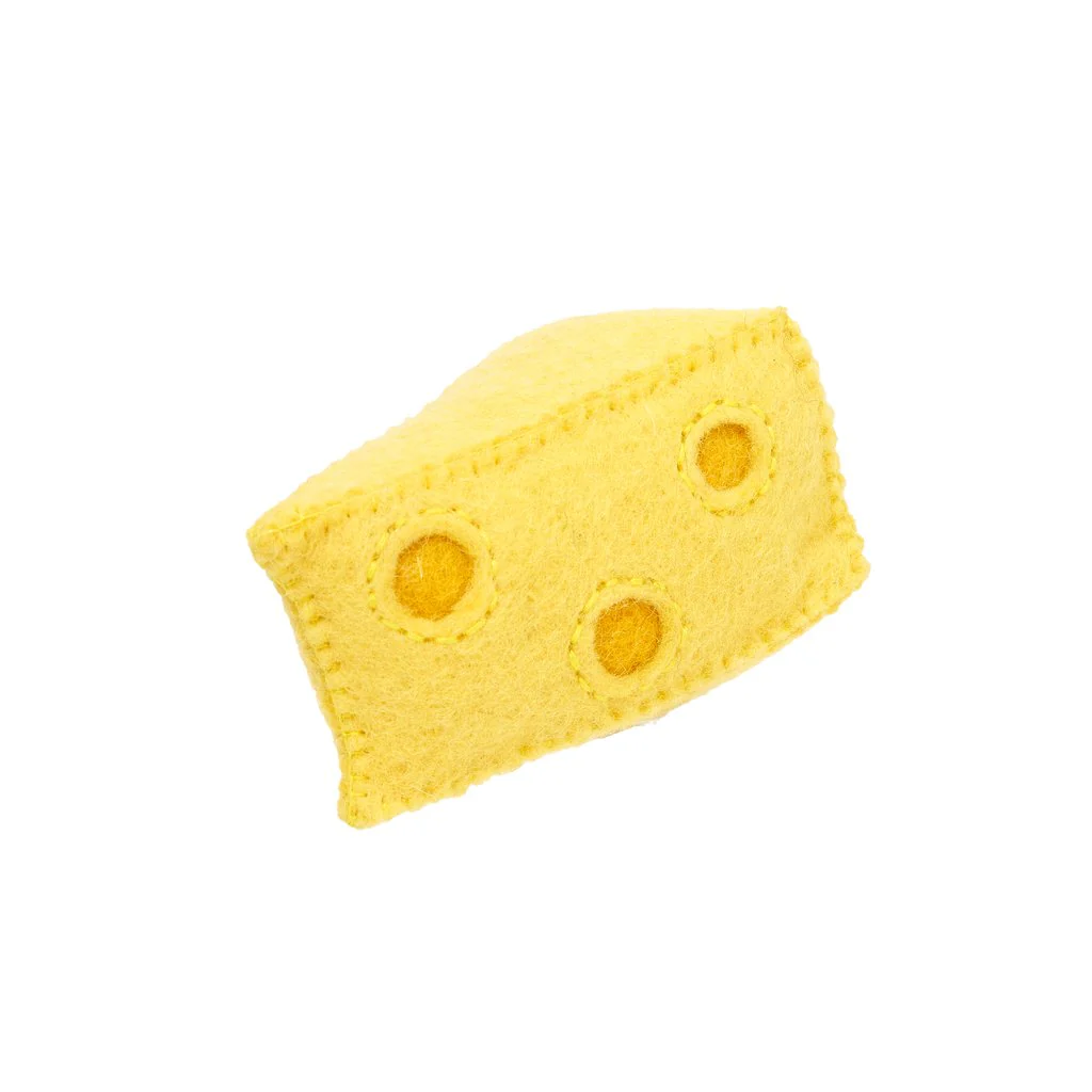 GLOBAL GOODS | Felt Cheese and Baguette Toy - Image 3
