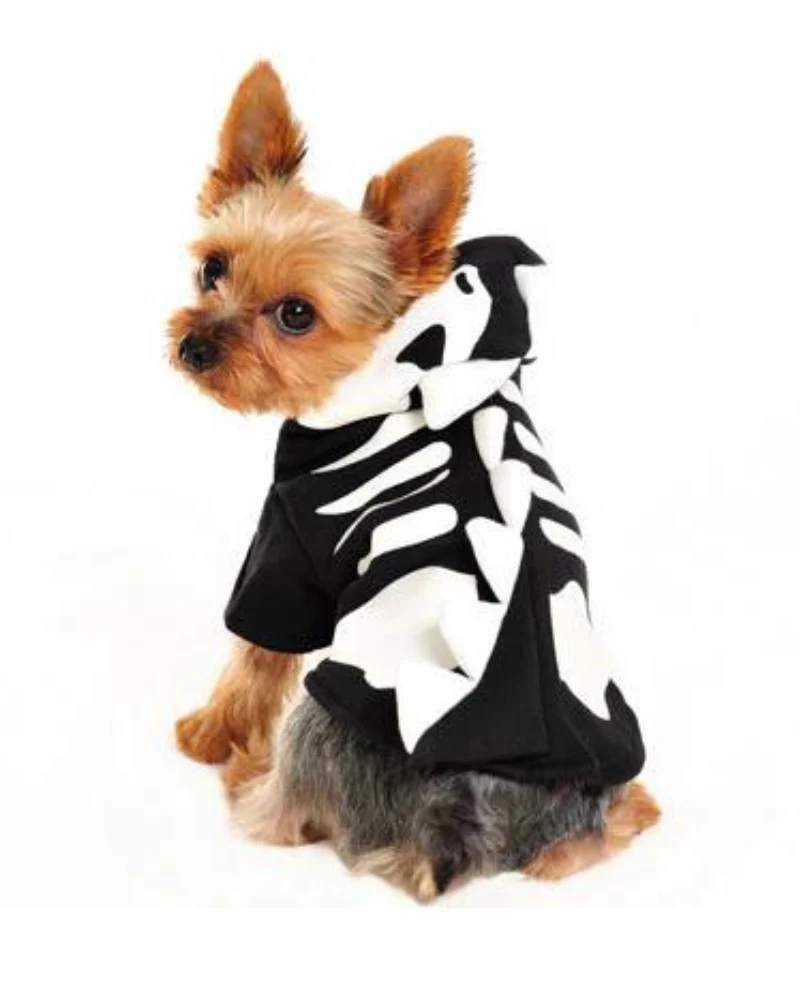 Glow-in-the-Dark Dragon Skull Hoodie for Dogs - Image 2
