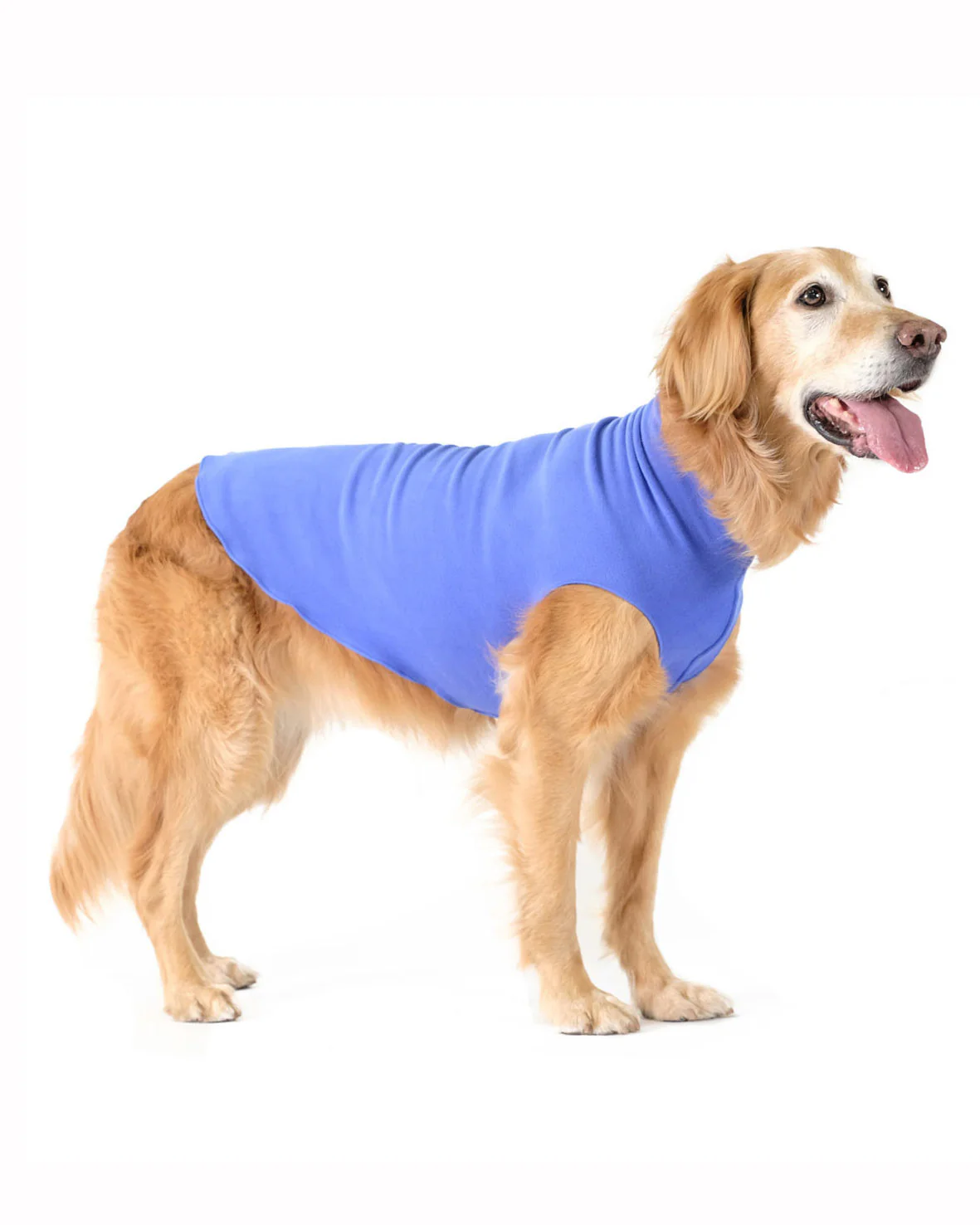 Stretch Fleece Pullover in Cornflower Blue - Image 3