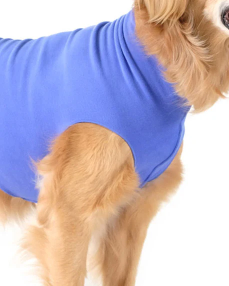 Stretch Fleece Pullover in Cornflower Blue - Image 5