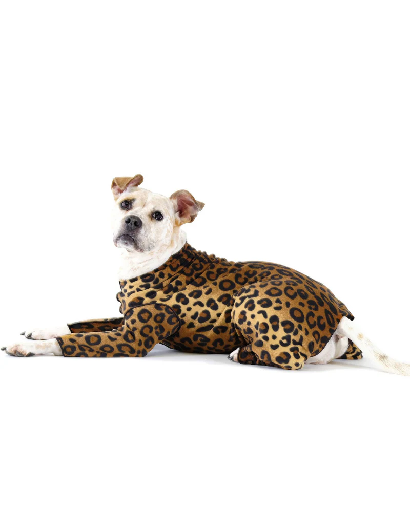 Stretch Fleece Onesie in Leopard (Made in the USA, DOG & CO. + GOLD PAW Exclusive!) - Image 6