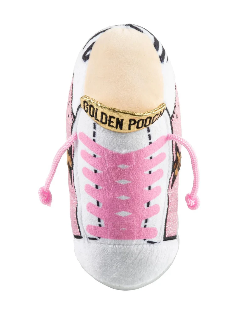 Golden Pooch Sneaker Plush Dog Toy in Pink - Image 3