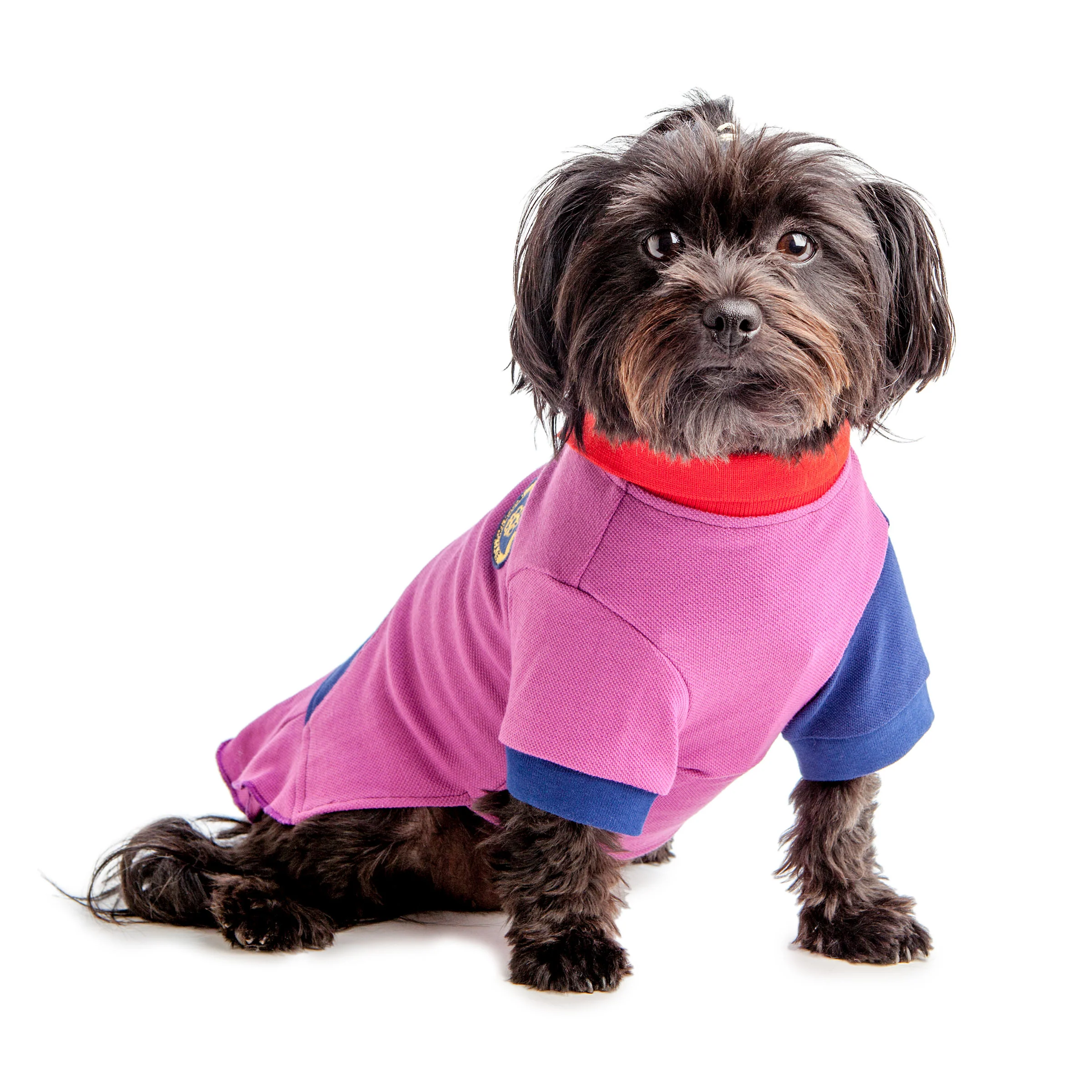 BEST FURRY FRIENDS | Polo Dress in Purple and Red - Image 2
