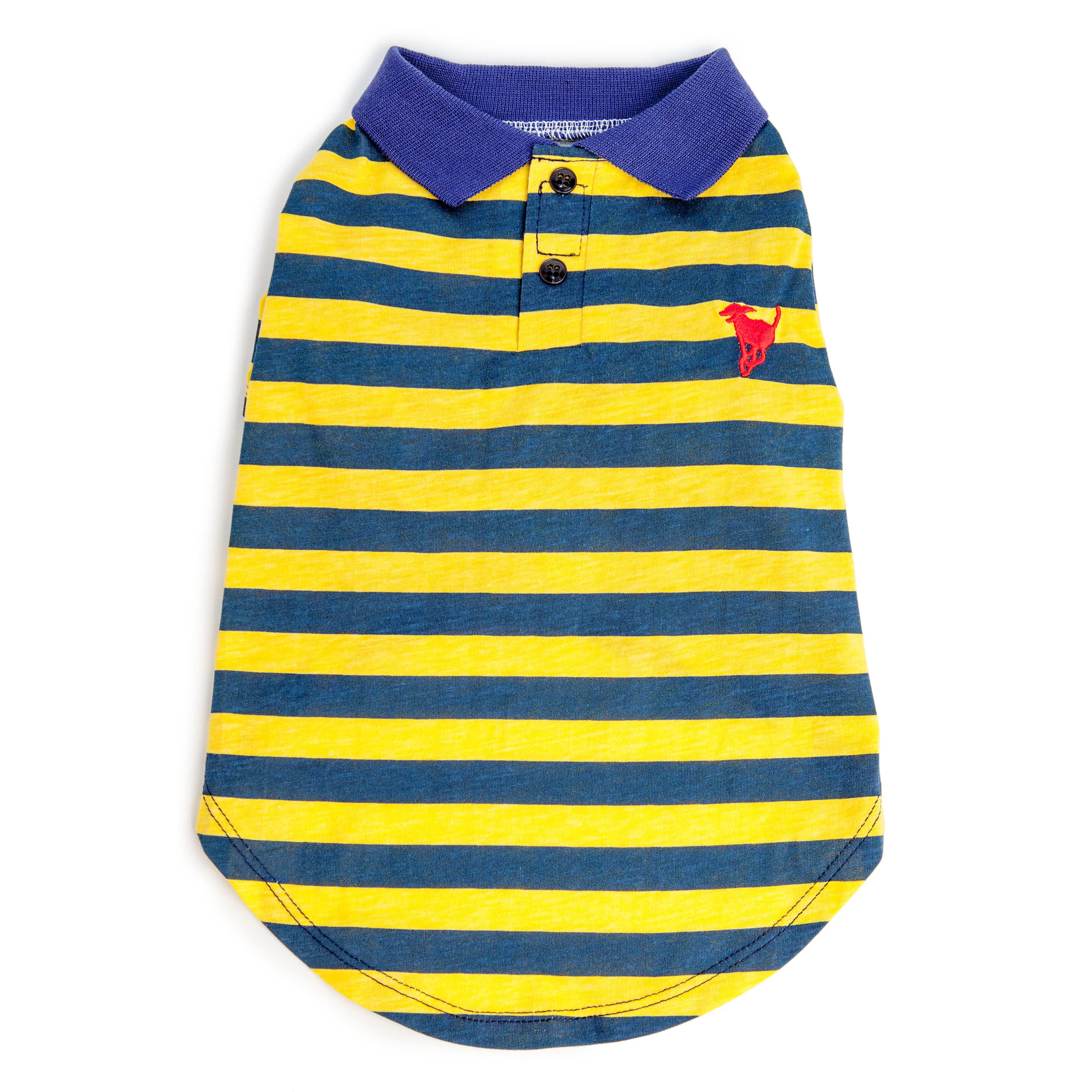 BEST FURRY FRIENDS | Striped Polo in Yellow and Blue - Image 2