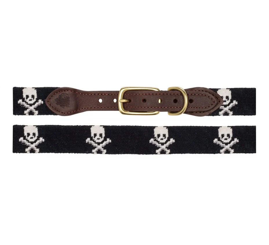 Skull & Crossbones Needlepoint Dog Collar (FINAL SALE) - Image 4