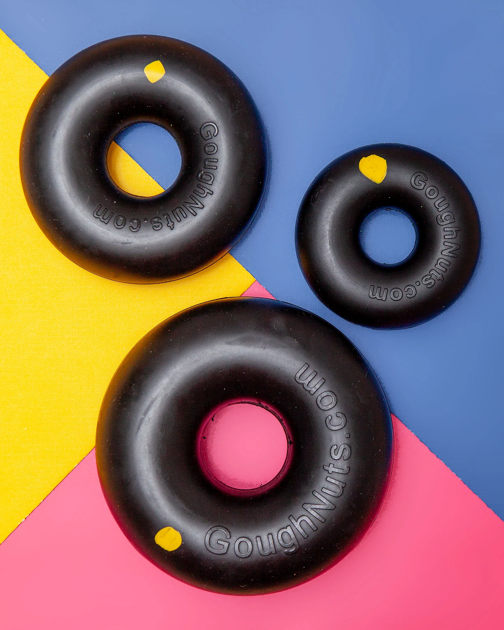 Pro Strength Extra Tough Black Rubber Ring Dog Toy (Made in the USA)