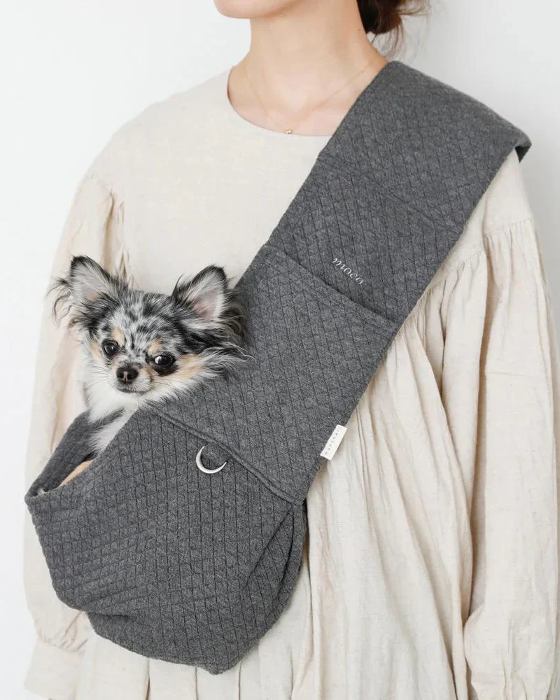 Graph Check Dog Sling in Charcoal - Image 4