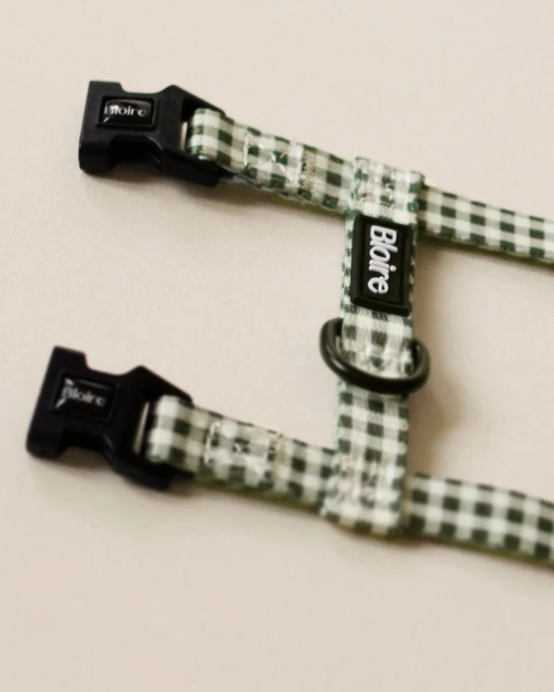 Green Plaid Matching Cat Harness & Leash Set - Image 4