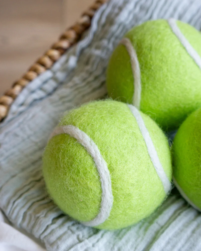 Green Tennis Ball Wool Dog Ball - Image 4