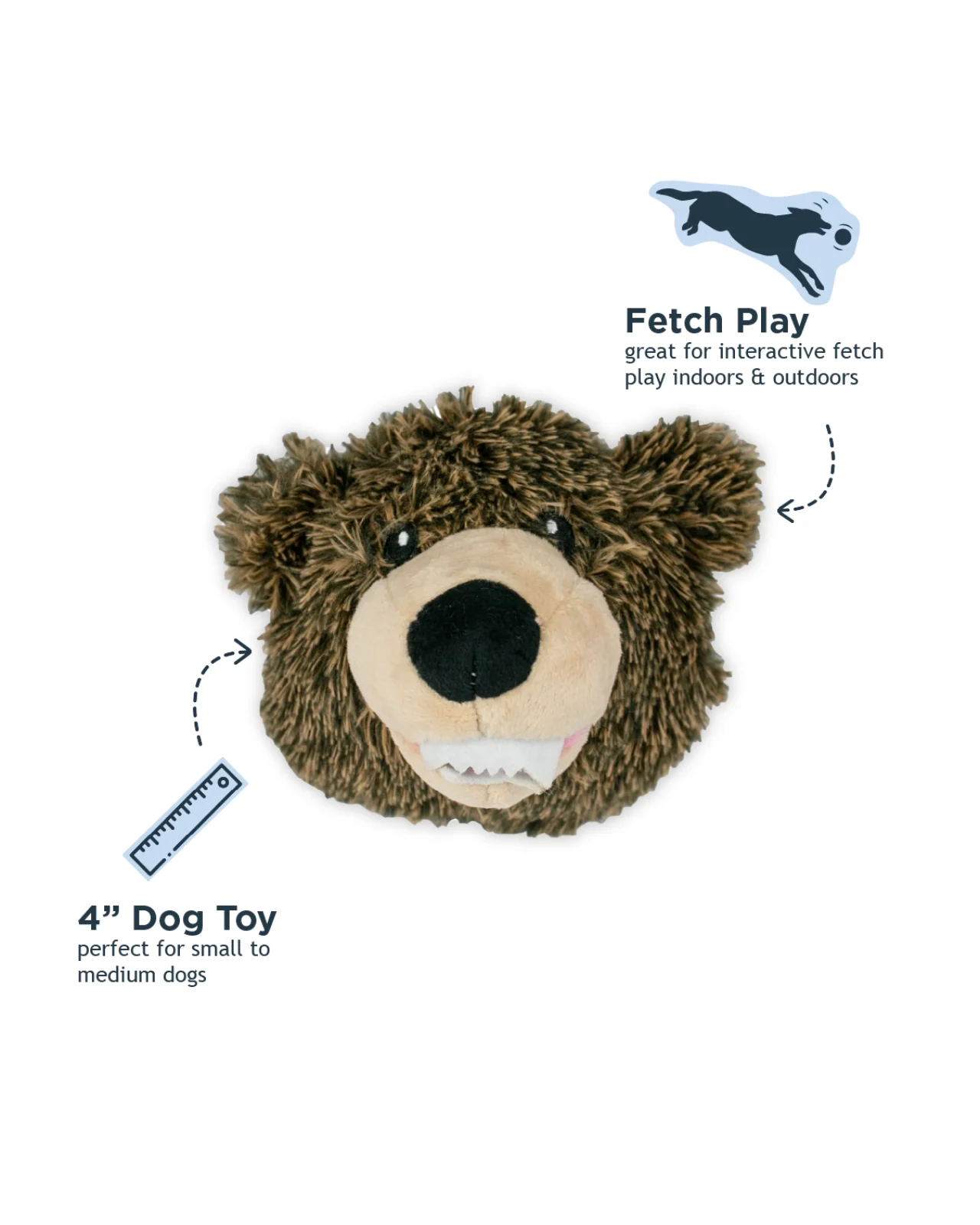 Grizzly 2-in-1 Fetch Ball Dog Toy - Image 4