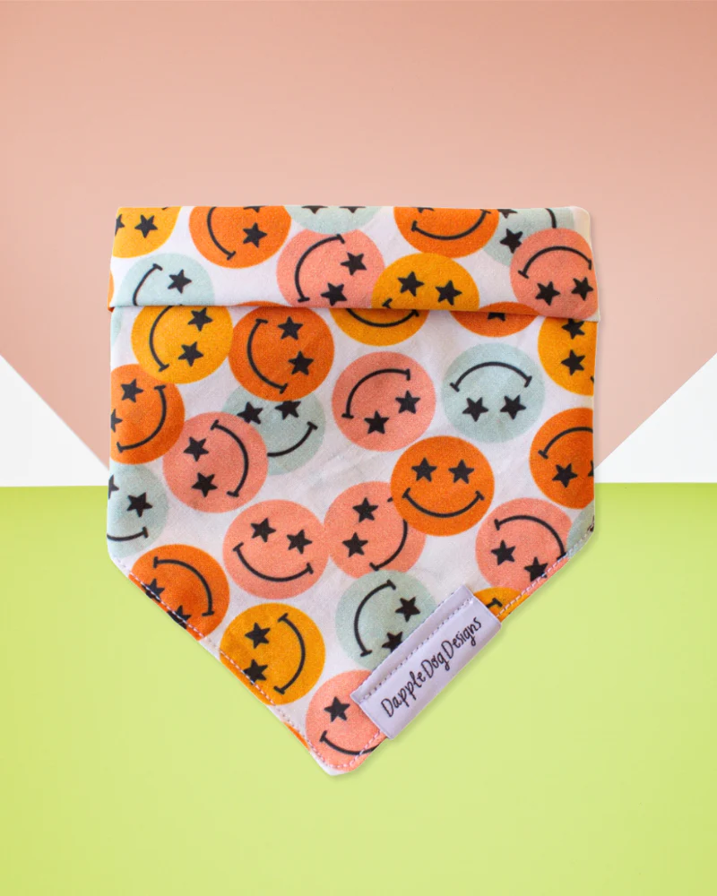 Groovy Smile Dog Bandana (Made in the USA)