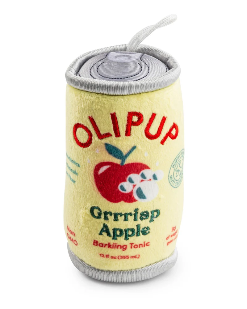 Olipup `Grrrisp Apple Squeaky Plush Dog Toy