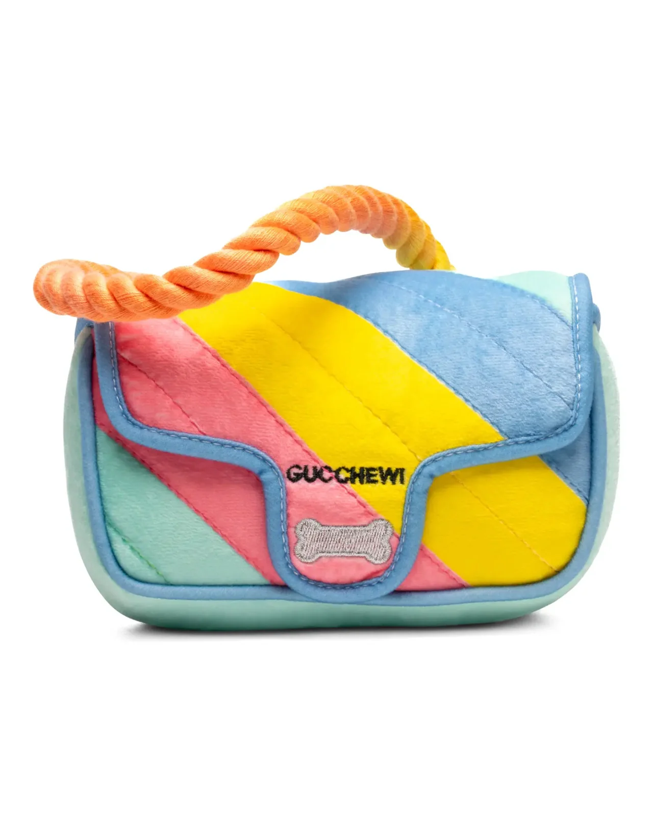 Gucchewy Rainbow Handbag Squeaky Plush Dog Toy (FINAL SALE) - Image 3