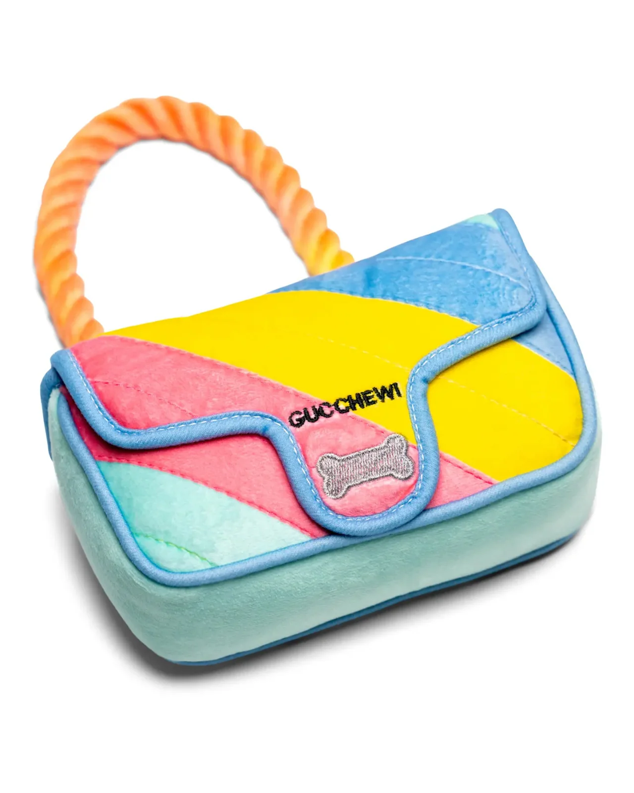 Gucchewy Rainbow Handbag Squeaky Plush Dog Toy (FINAL SALE) - Image 4