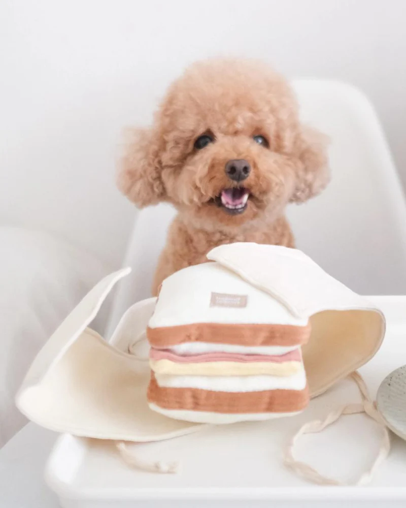Ham & Cheese Sandwich Enrichment Snuffle Dog Toy