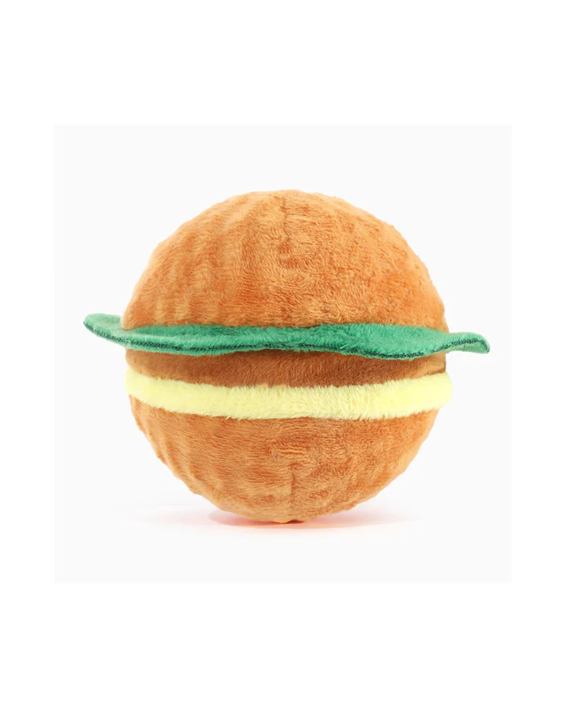 Hamburger Squeaky Ball Dog Toy - Image 3
