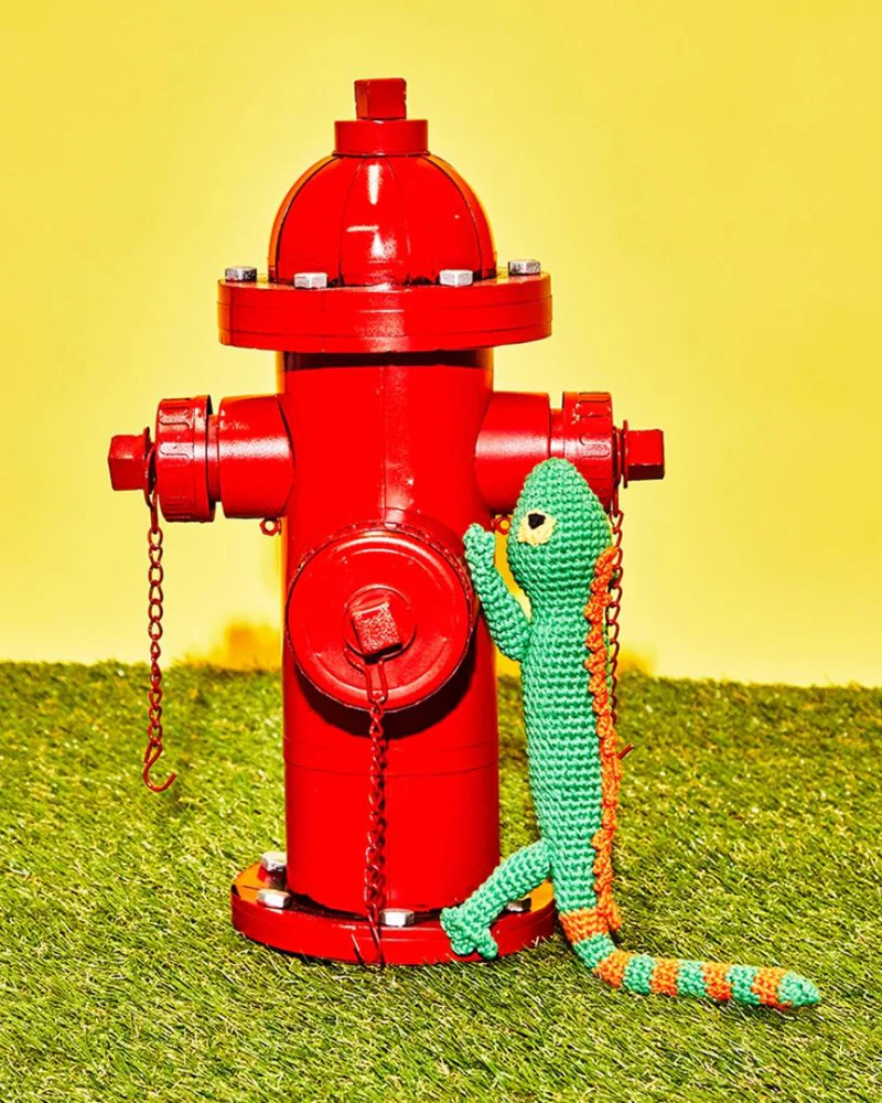 Hand Crochet Lizard Dog Toy - Image 4