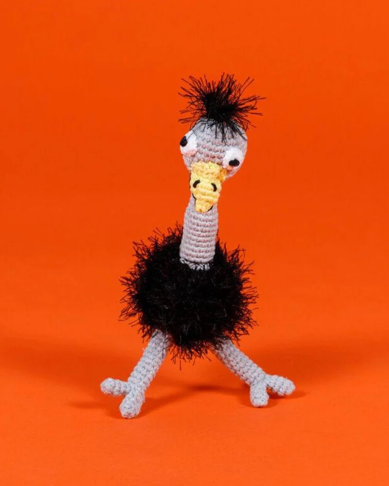Hand Crochet Ostrich Dog Toy - Image 2