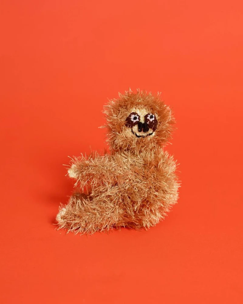 Hand Crochet Sloth Dog Toy - Image 3