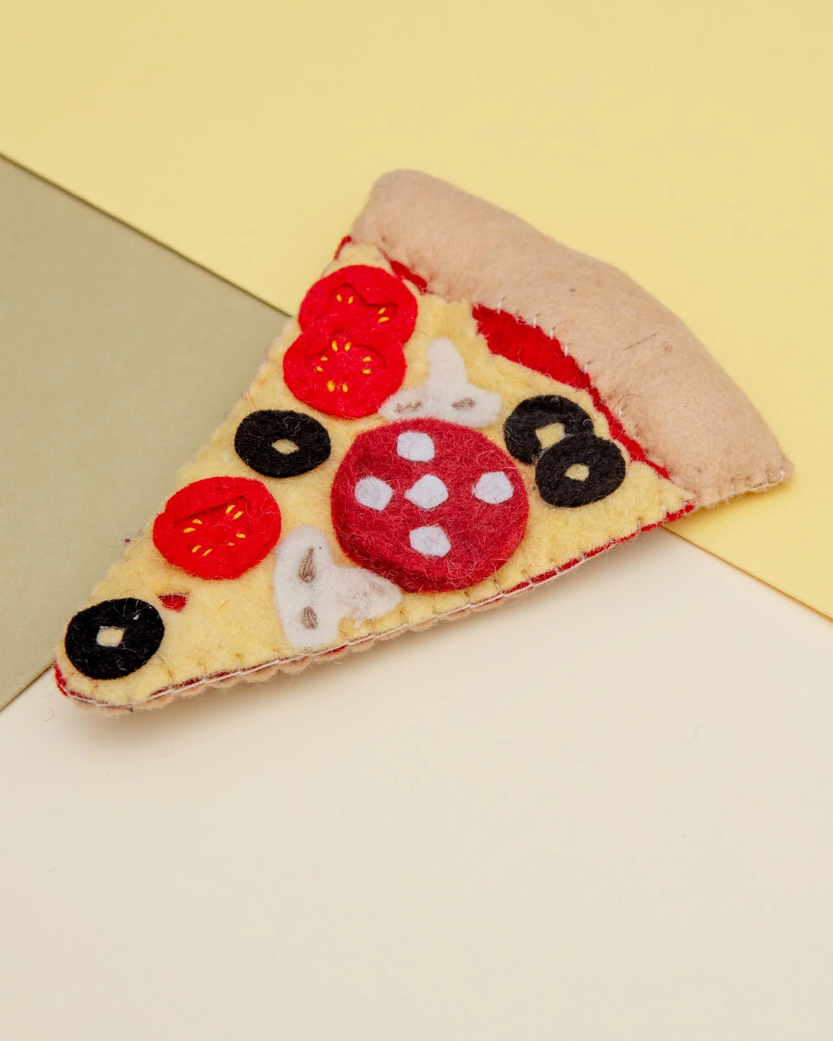 Felt Pizza Squeaky Dog Toy - Image 2